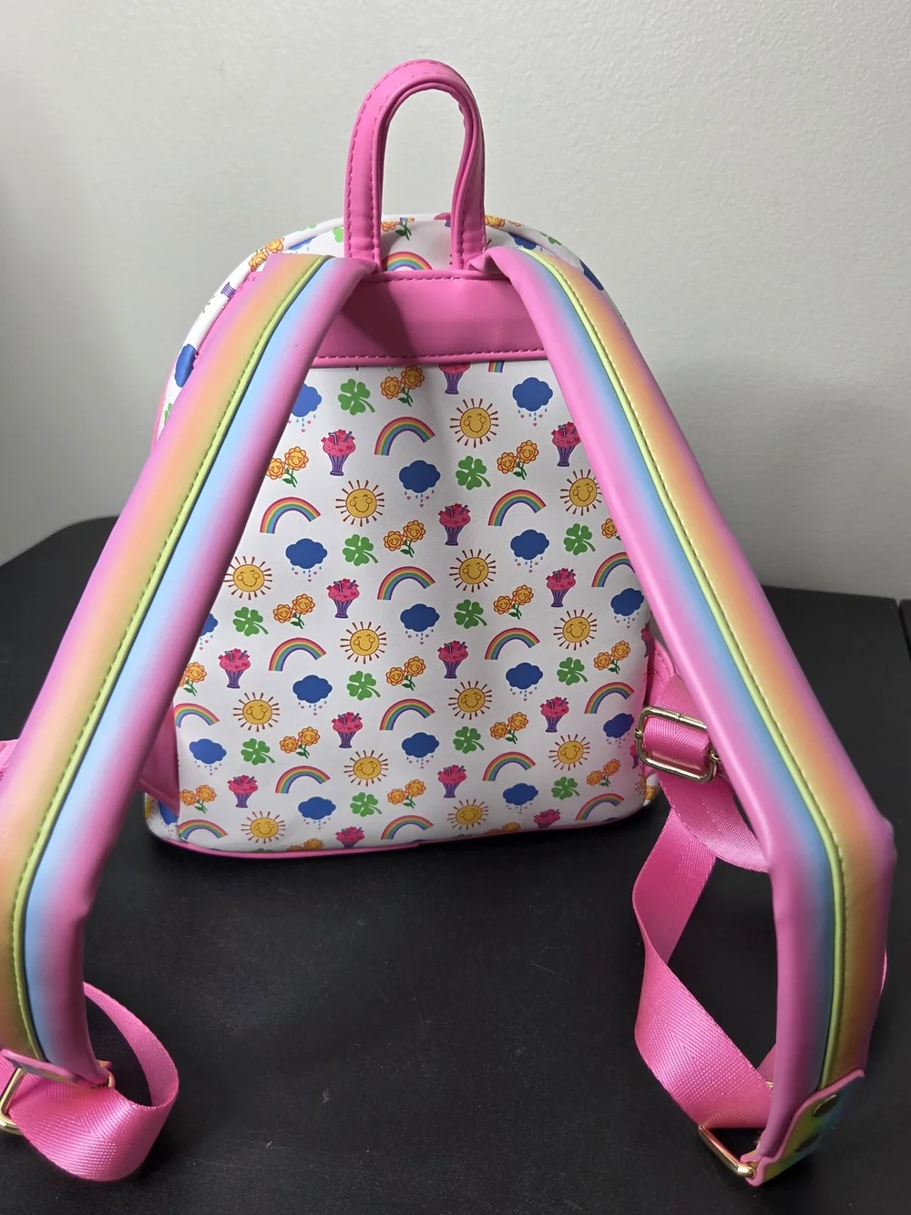 Loungefly Care Bears Stare Rainbow White & Pink Mini Backpack